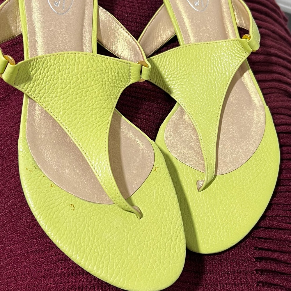 Talbots Yellow Sandals Vibrant Thong-Style